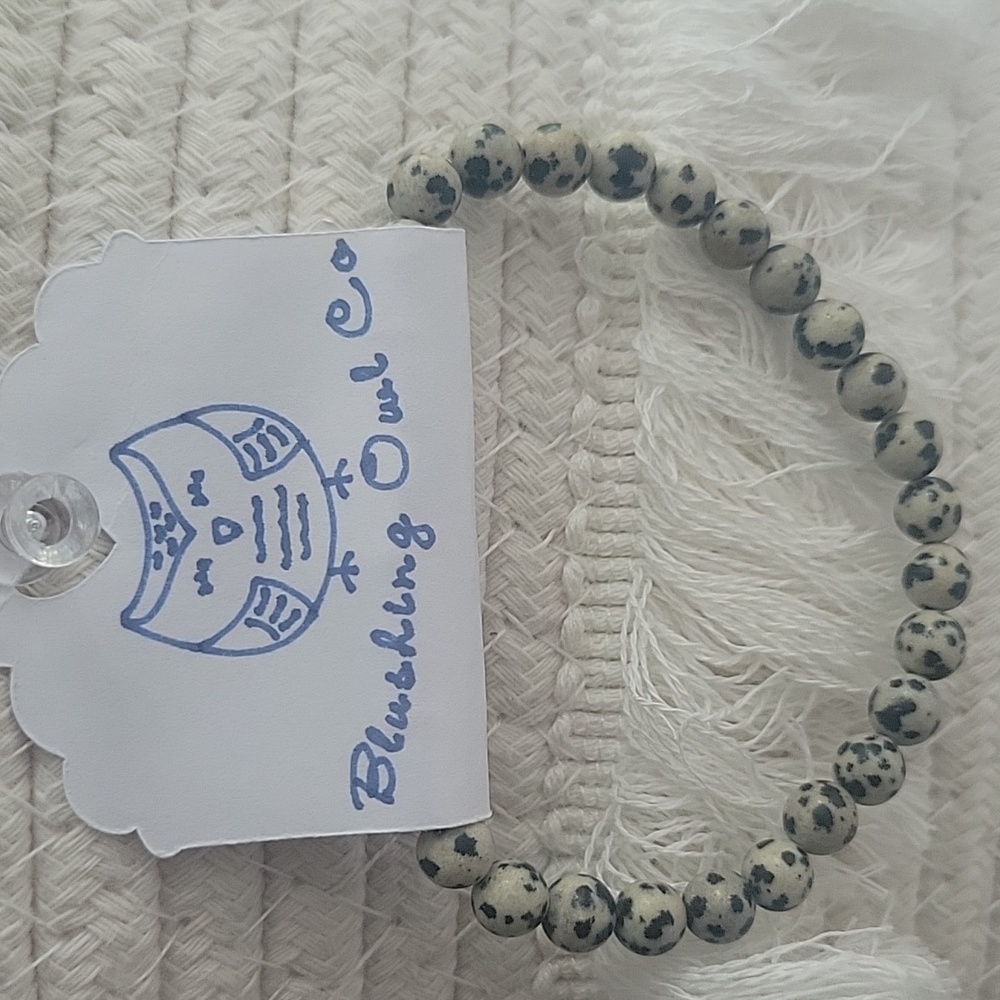 Dalmatian Jasper Bracelet Handmade